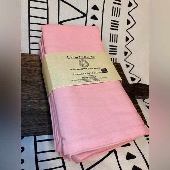 12 Pc Set Cotton Dinner Napkins, WASHABLE REUSABLE FORMAL PARTY WEDDING BRIDAL - Picture 2 of 4